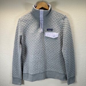 Patagonia Organic Cotton Quilt Snap-T Pullover Womens Sz. S Gray Timeless Staple